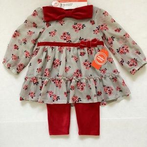 Wonder Nation Baby Girl 3 Piece Set Size 18 Months NWT